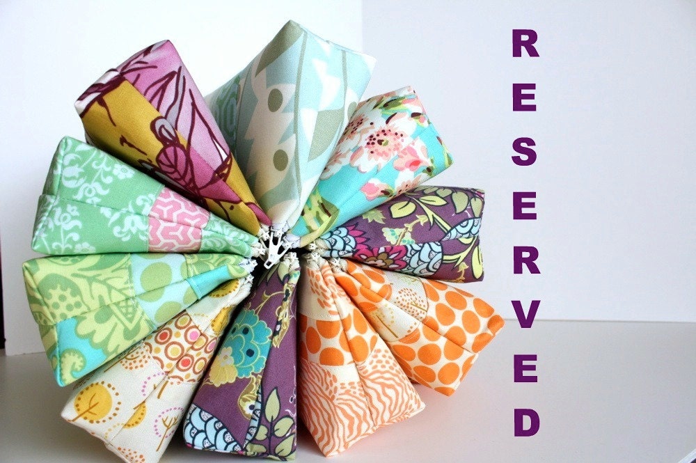 Reserved for Jessica - Bridal Party Set - Personalized Cosmetic Makeup Bags for your Bridesmaids