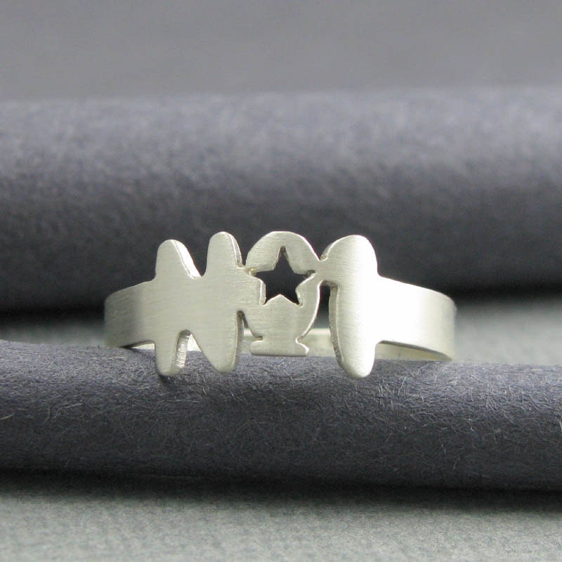 solid sterling silver No 1 band ring size 8 FREE SHIPPING