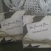 Set of Two Rustic and Distressed Wood Board Frames in Antique White and Chocolate Brown Stripes White Flower Embellishment and Twine
