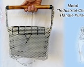 Metal, Industrial-Chic, Women Purse with Handle