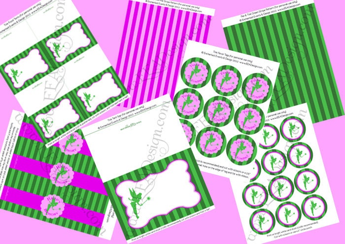 Tink Printable Party Pack (pink and green) - DIY Printable Il_570xn