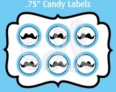 PRINTABLE PDF Boy Baby Shower/ Mustache Birthday Party Theme Candy Labels Il_170x135