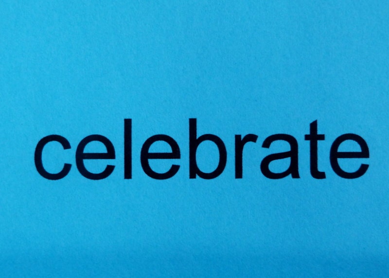 Celebrate - GarlandGreetings -  a short garland and special message - colorful garland gift