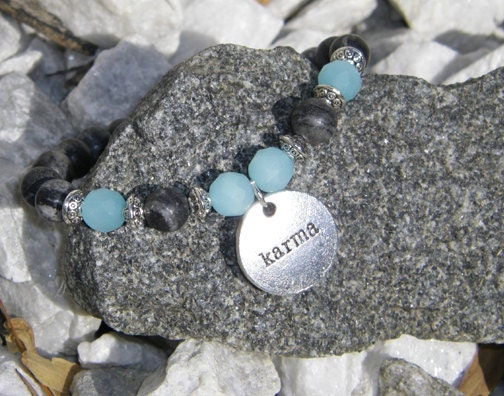 Karma charm bracelet