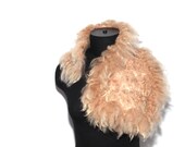 Felted Scarf Raw Fleece Huacaya Cria Baby Alpaca Wool Undyed Ahimsa Fur Neck Warmer Collar