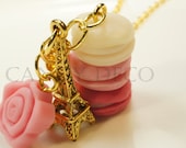 Romantic Rose Macaron Necklace