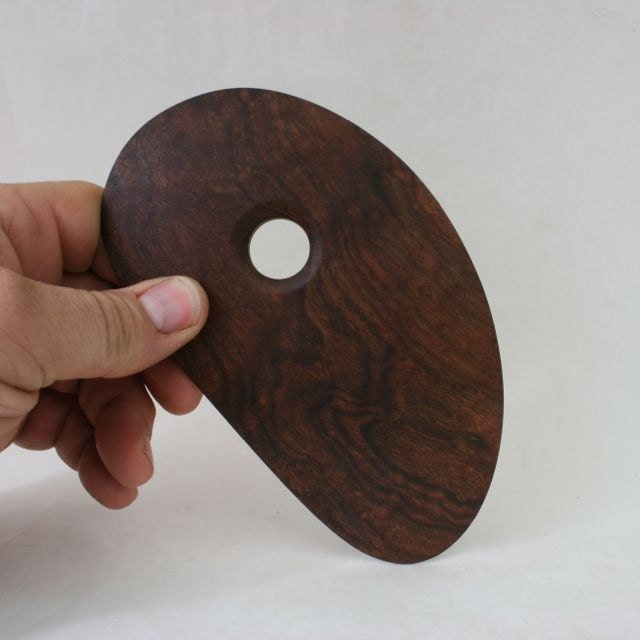 Chechen Rosewood Rib, Large Kidney Pottery Tool, Bowl Rib