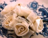 Satin and Ribbon Roses Millinery Floral Bundle
