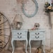 Painted Cottage Chic Shabby White Romantic French Night Table NT146