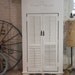 RESERVE COURTNEY Painted Cottage Chic Shabby Farmhouse One of a Kind Shutter Cabinet