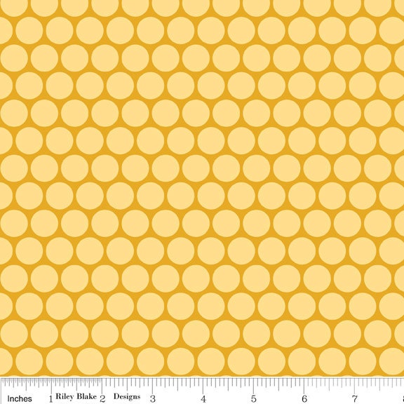 Mustard Yellow Polka Dot Fabric