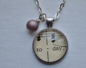 Music Note Necklace from Vintage Sheet Music TODAY
