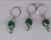 No-Snag Emerald City Stitch Markers - fits up to a US size 10 - OZ