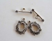 Antique Silver Pewter Alloy Toggle Sets, 2 Pieces, 20mm, Jewelry Supplies, Jewelry Findings