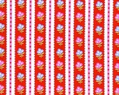 dc6033 Michael Miller Fabric 100% cotton  1 YARD PaintBox Cynthia Rowley Red Striped Garden