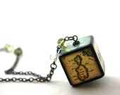 Geometric Jewelry / World Traveler Necklace : Four Sided Long Map, Sailing, Travel Necklace