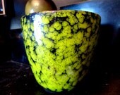 Vintage Mid Century Italian Lava Planter Lime Green