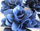 Blue Shimmer Paper Flowers  - Set of 5