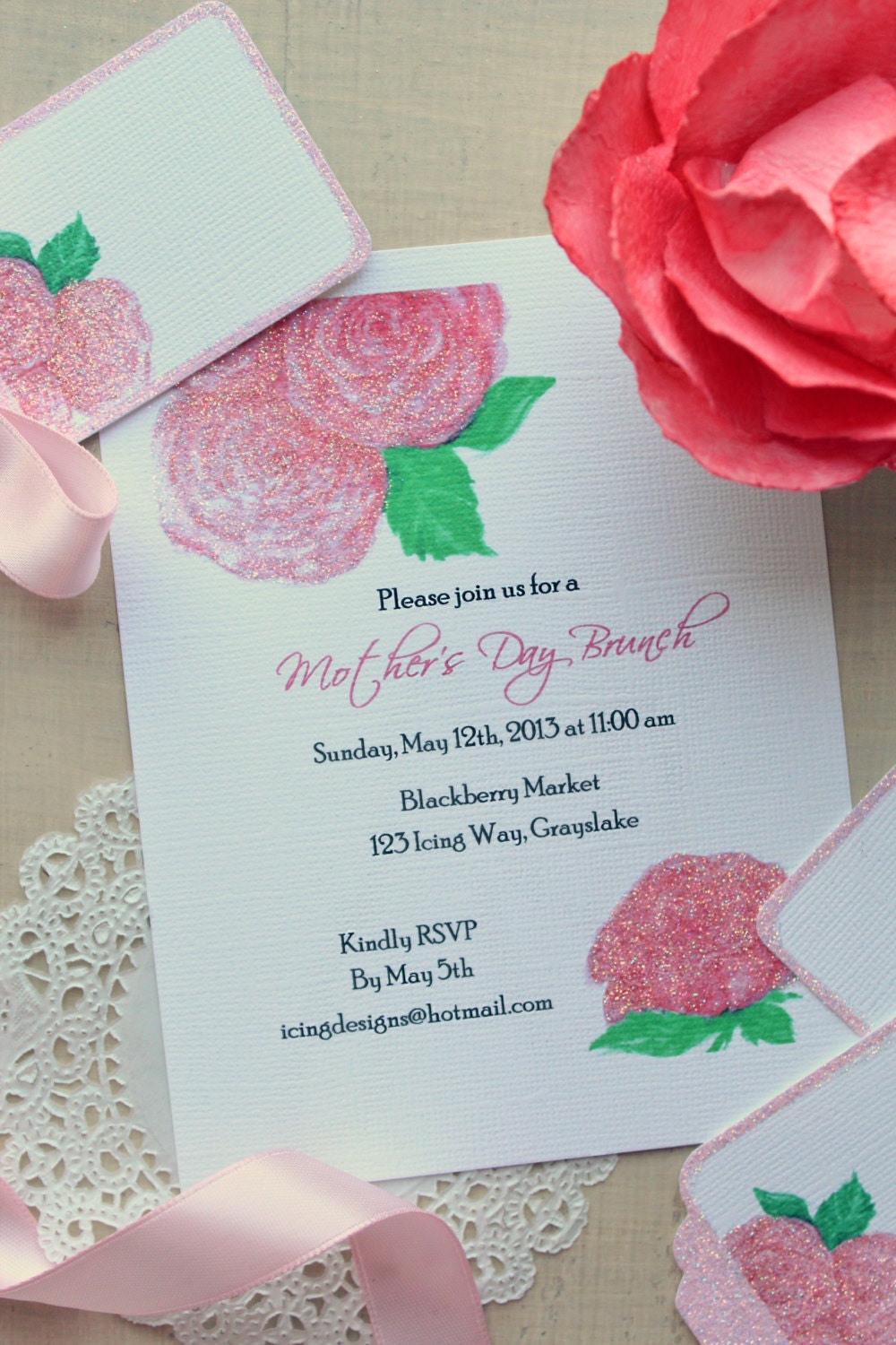 Limited Edition Hand-Painted Floral Watercolor Paper Party Collection