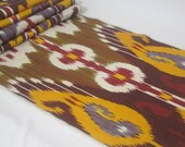 Hand woven and hand dyed natural silk cotton ikat beautiful fabric by the yard