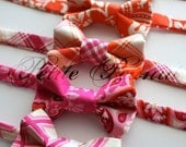 Little Guy Spring Easter Bow Tie - Hot Pink and Orange Collection - (Newborn-10 years) - Baby Boy Toddler- Custom Order - Photo Prop