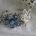 Butterfly Bracelet, Blue Bracelet, Bridal Bracelet, Silver, Cuff Bracelet, Chunky Bracelet, Wedding Jewelry OOAK