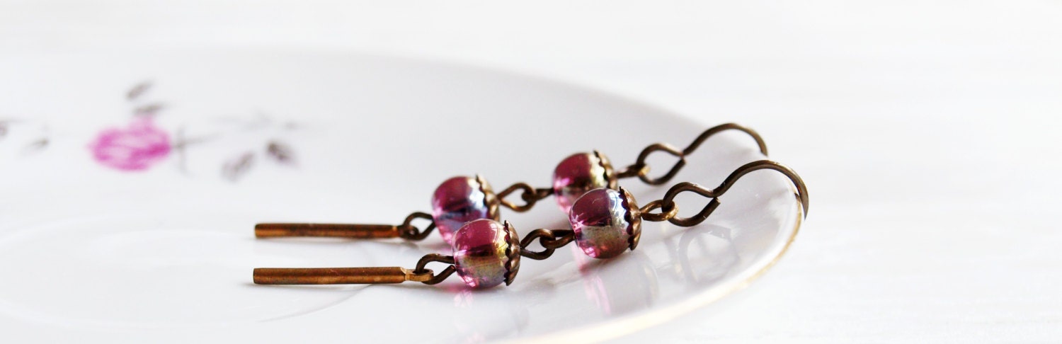 Aurora Borealis Glass Earrings