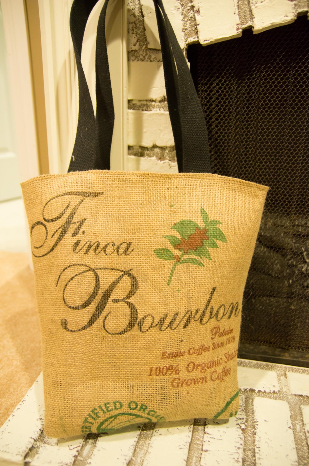 Re-Useable Burlap Tote Bag