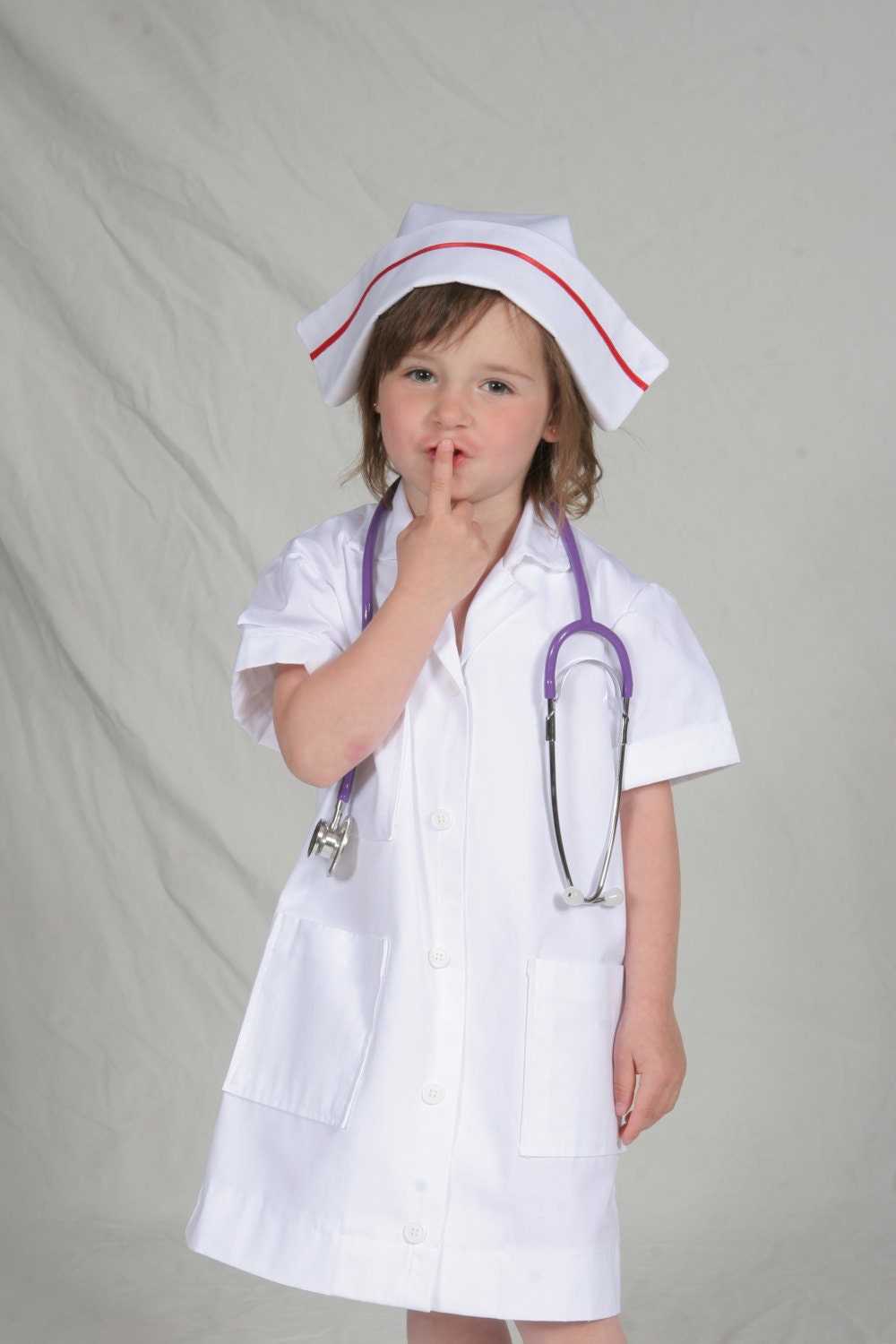 Retro Nurses's Uniform with Hat Handmade