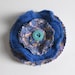 FLOWER BROOCH - recycled sweater brooch - wool brooch - blue brooch - fabric brooch