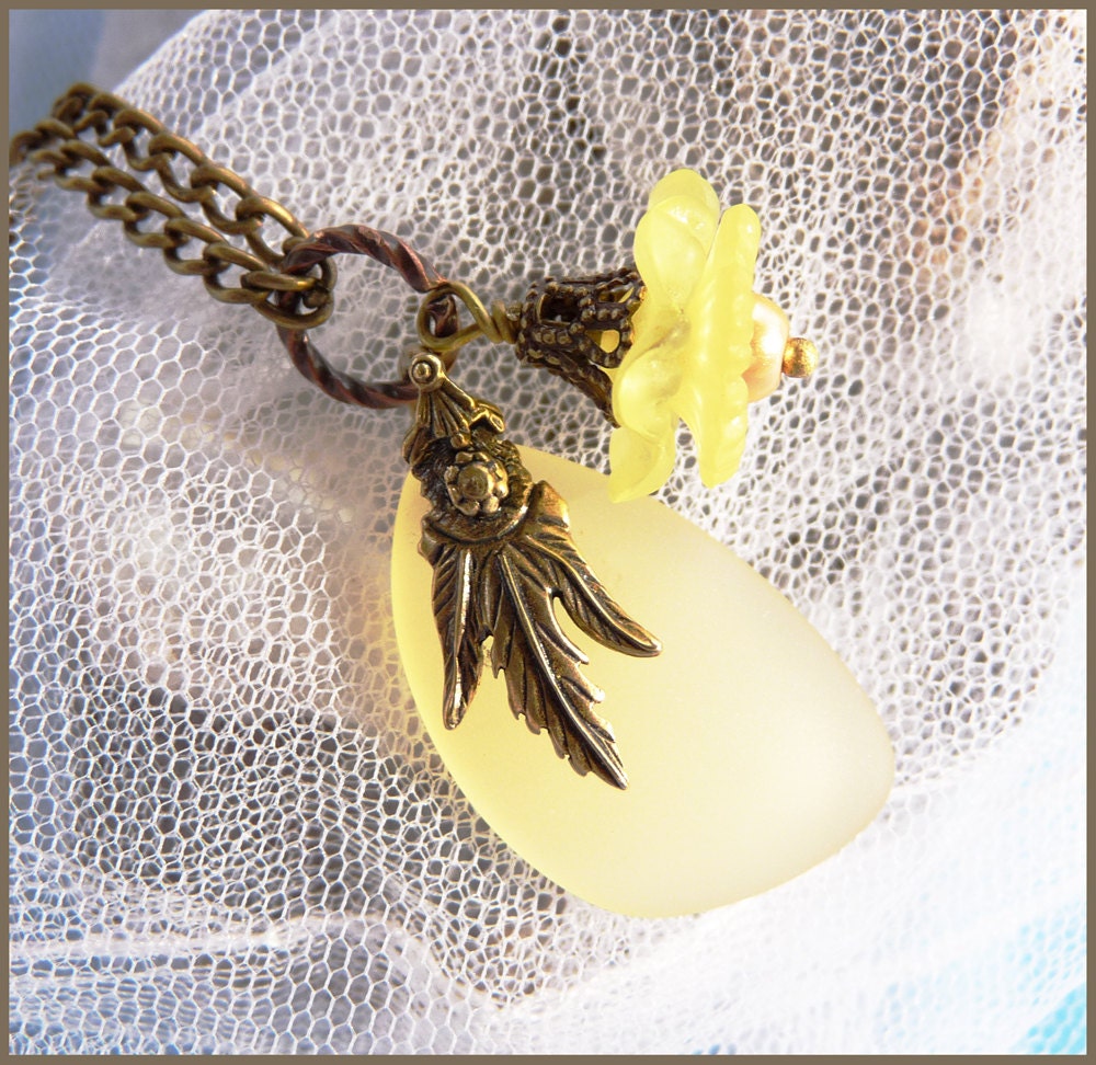 Sunshine Sea Glass - Beautiful Dangle Combination - Necklace  DC 8527