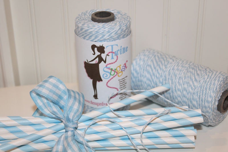 15 Yards Bakers Twine, Powder Blue Twine,  Packages Presents, Scrapbookings, Crafts,Homemade Food Gifts and Mail