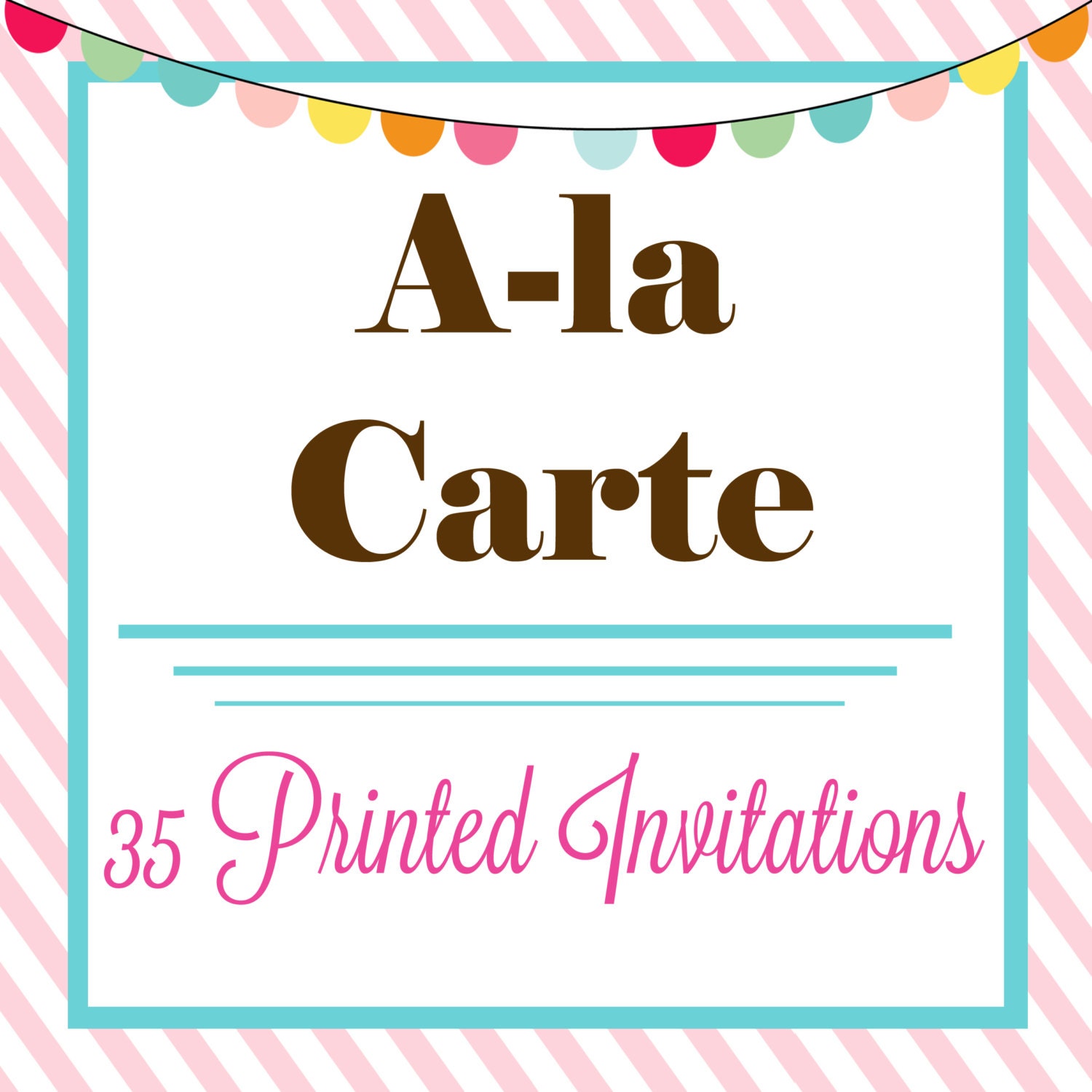 35 PROFESSIONALLY PRINTED INVITATIONS - Professional Printing Service - By A Blissful Nest