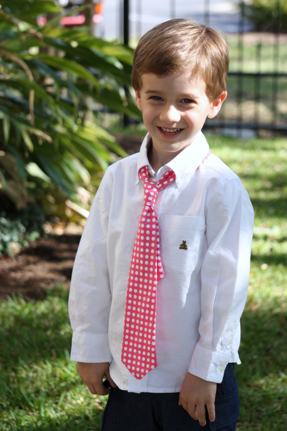Pink Carousel Boys Tie - Size 2-4 Ready to Ship