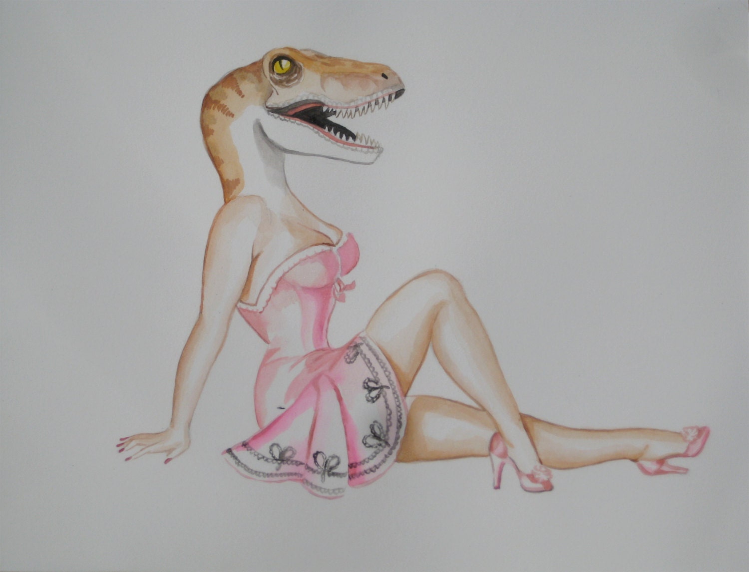 Sexy Velociraptor in pink
