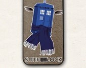Iphone 4 / 4s hard or rubber case Super-Who-Lock / Supernatural , Doctor Who, Sherlock