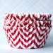 Chevron Cupcake Liners - Red Baking Cups (50)