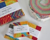 MEMORIAL WEEKEND SALE Simple Marks Summer Mini Charms from Malka Dubrawsky for Moda - 42 2.5" Squares