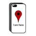 You Are Here Map Pin Black Pillow