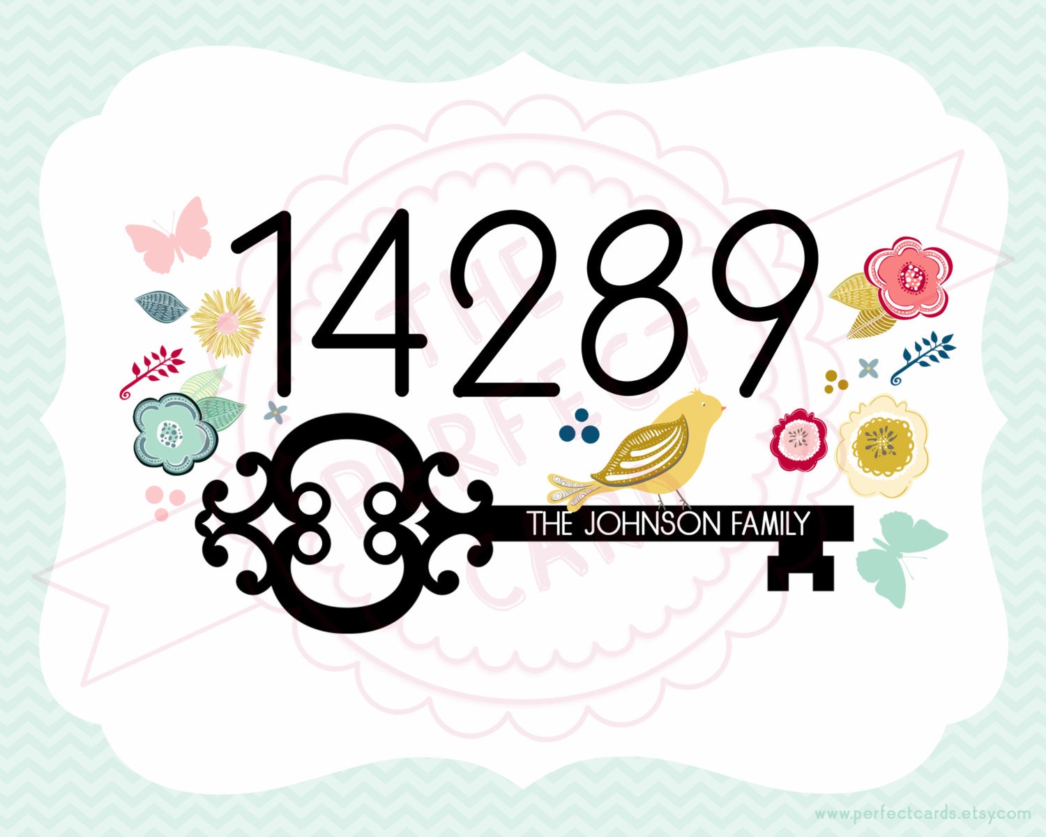 Personalized Home Address & Family Name Wall Art - 8x10 Printable