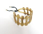 70s Brass Bar Boho Bracelet Cuff