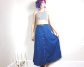 20% OFF VACATION SALE S A L E 90s Grunge Denim Button Down Skirt (L/Xl)