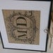 Double Monogram Wedding Burlap Artwork