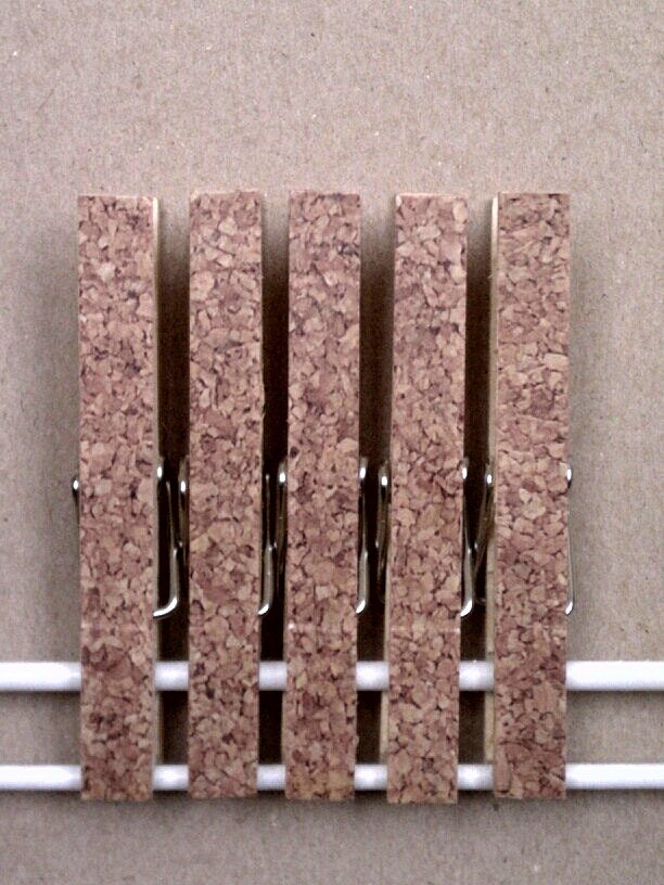 Cork Board Pin Clothespins - Cork Print Design