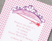 Made-to-order Birthday Tea Princess Party Invitation - Tiara