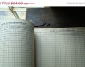Sale 30% INSTANT Savings vintage journal , 1930's Michigan School District Receipt Book  ((vintage)) Ephemera