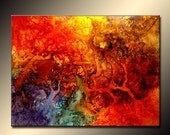 Abstract Art, Huge Abstract Painting, Original Abstract painting, Contemporary Modern Fine Art, Colorful Canvas Art, by Henry Parsinia 48x3