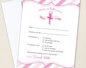 Ballet party - Set of 15 custom thank you cards - Printable file also available