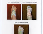Knit Barefoot Sandals 3 in 1 PDF Pattern