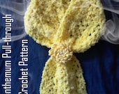 Chrysanthemum Pull-through Scarf Crochet Pattern PDF- INSTANT DOWNLOAD
